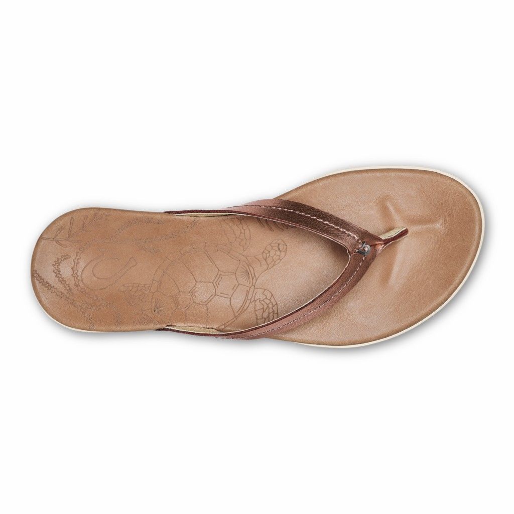 Sandalias Olukai Honu - Chanclas Mujer Rosas 20350-716